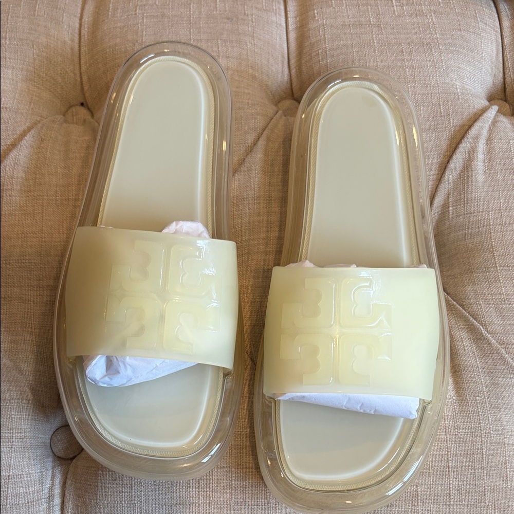 Tory Burch bubble jelly slides